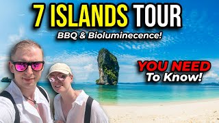 7 Island Tour Krabi: BBQ & Bioluminescent Snorkelling!🌴