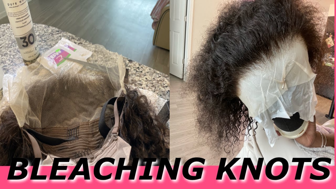 DIY Bleaching knots on frontal wig Detailed Measurements straight