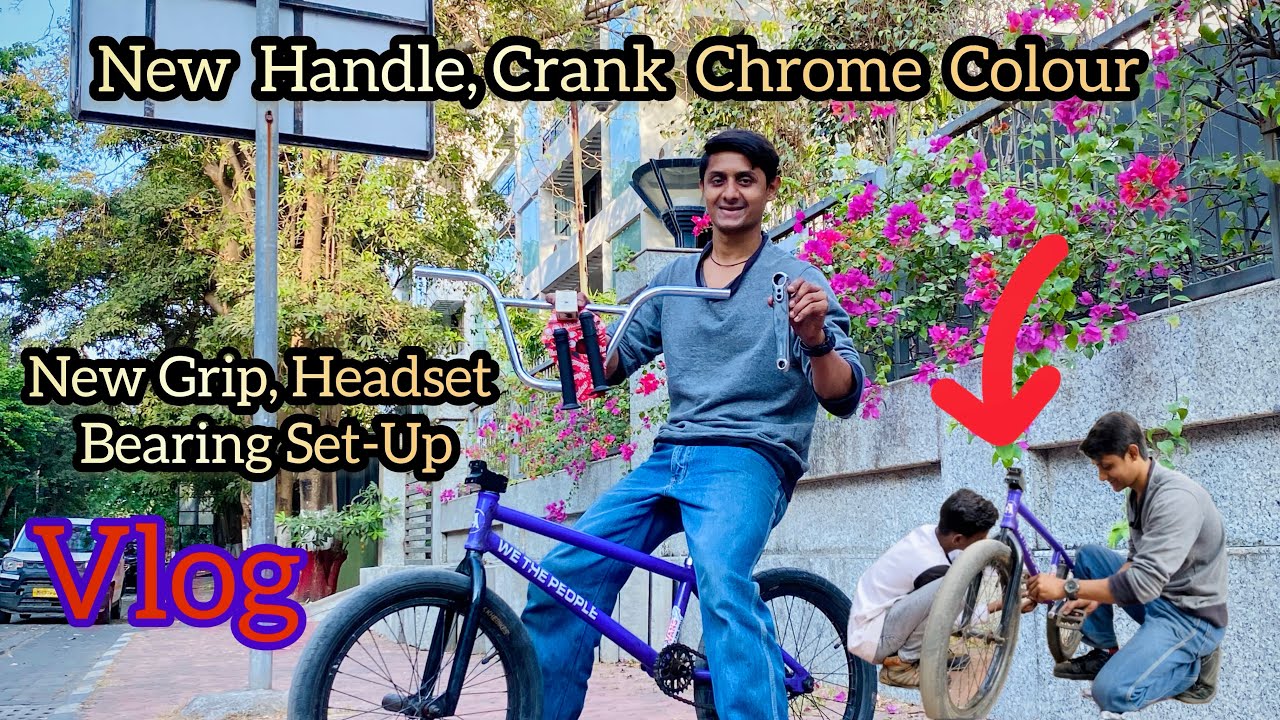 Akram Rider New Chrome Colour Handles,Crank And Headset Baring Set-Up | Akram Bmx ...