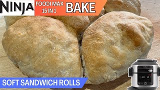 SOFT SANDWICH ROLLS *BAKE* NINJA FOODI Recipe | Ideal for packed lunches, Light & fluffy Bread Rolls screenshot 3