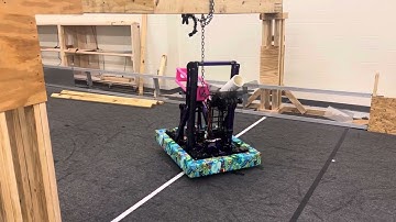 PantherBots 2582 Reefscape 1st climb attempt