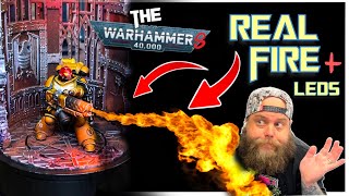 Games Workshop Warhammer Spacemarine shoots Real Flame? @Groundeffected