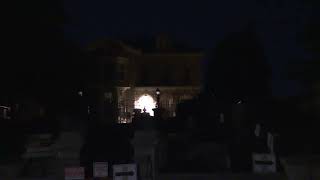 Canada's notorious Kingston Penitentiary; peaking around at nighttime