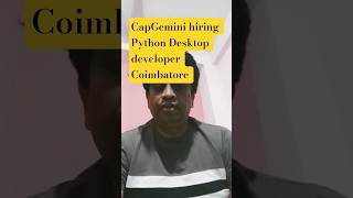 Capgemini Hiring Python Desktop Application Developer | PAN India Jobs 2025 | Python GUI Developer