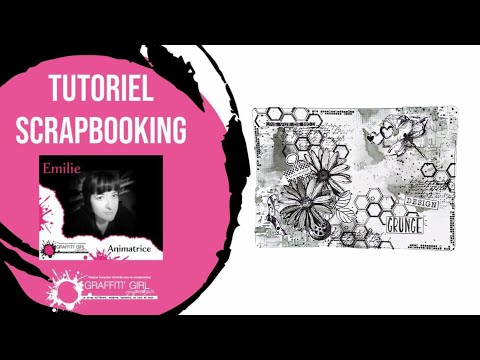 Tutoriel complet page art journal scrapbooking pour Graffiti Girl