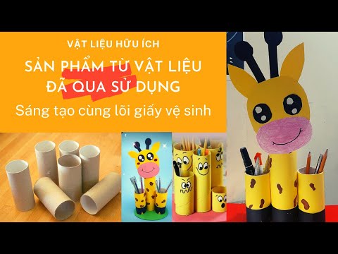 Video Sáng tạo từ lõi giấy vệ sinh/Cách tạo hộp đựng bút từ... - youtube