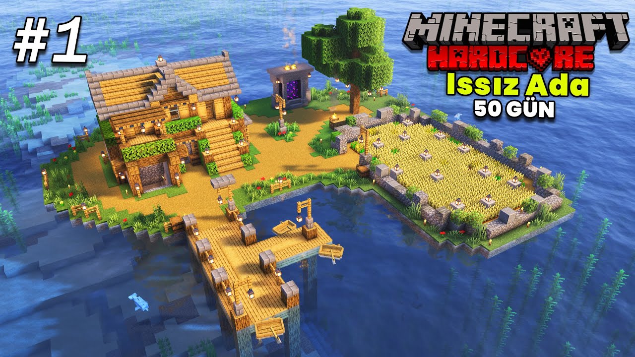 Minecraft Hardcore: Issız Adada 50 Gün Hayatta Kalmak