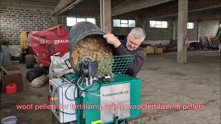 CZECH professional wool pellet mill BN 100 and wool crusher TLP 3126 for all types wool , Shredding