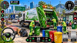 Garbage Trash Truck Realistic Simulator 3D City Road Garbage Dumper Truck Games - Android GamePlay screenshot 2