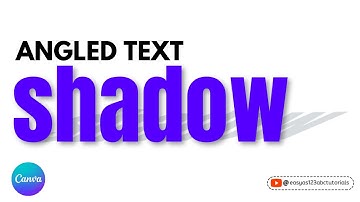 Create Text Shadow Perspective Shadow Effect Typography Canva Tutorial for Beginners