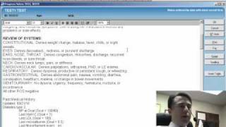 Example of using Dragon Medical 10 for dictation into practice partner