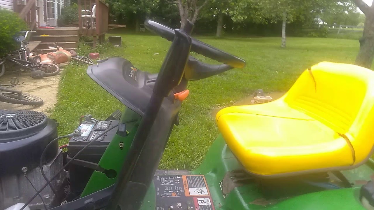 Review on TroyBilt horse John Deere lt166 YouTube