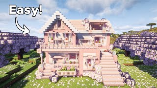 Minecraft: How to Build a Cozy Cherry Blossom House | Tutorial