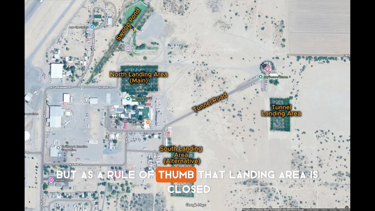 (Unofficial) Skydive Arizona Landing Pattern in Depth