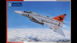 Athlete Statistics SAAB JA-37 VIGGEN Fighter Special Hobby 1/72 Scale Model Kit VIDEO REVIEW