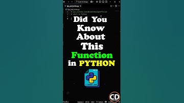Did You Know About This Function In Python #python #coding #programming