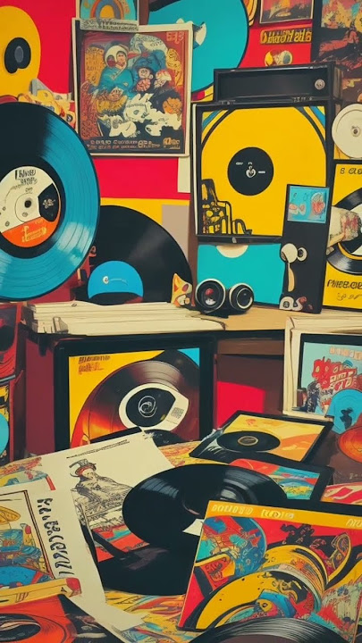 Vinyl Dreams: A Nostalgic Ode to Music's Golden Age #mp3 #music #prints #art #digitalart #vinyl