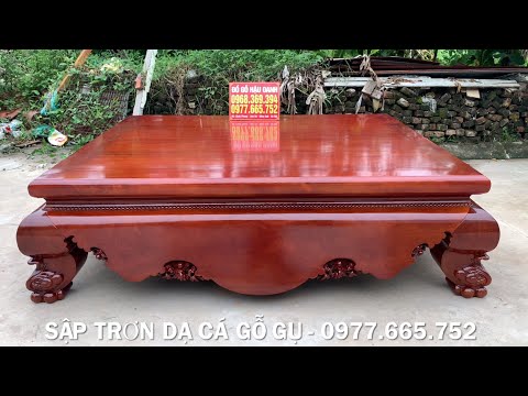 Video BÁO GIÁ: Sập Trơn Chân Quỳ Dạ Cá Gỗ Gụ Cực Đẹp - youtube