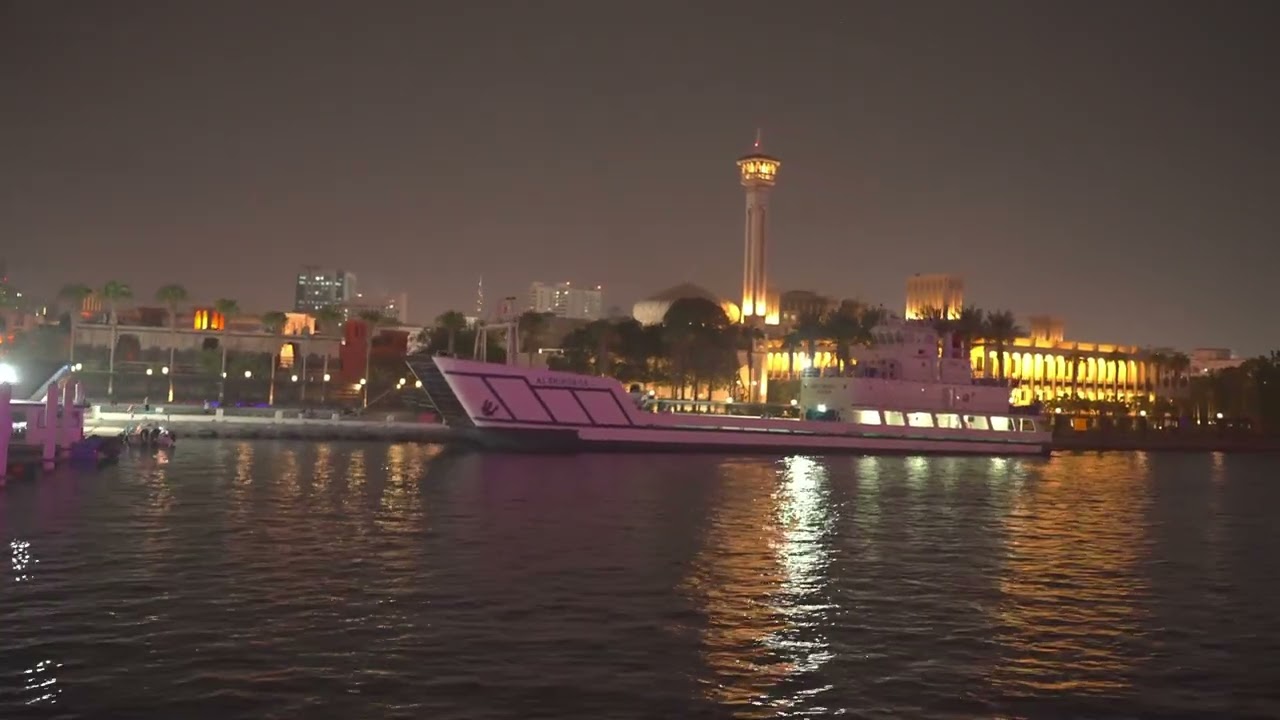 Dhow River Cruise, Dubai - Dubai River Cruise 4k hdr