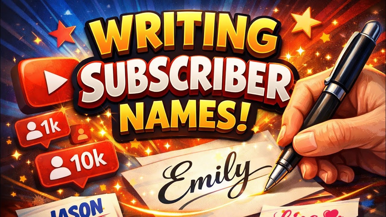 Writing My Subscribers’ Names ️💖 - YouTube