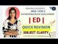 ED | ENTREPRENEURSHIP DEVELOPMENT | QUICK REVISION | 💯 PASS | OU | SEM-2 | MBA @shivanipallela