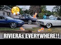 PULL THE OLDSCHOOLS OUT!!! RIVIERAS EVERYWHERE!!! #oldschool #riviera #slabculture #carlifestyle