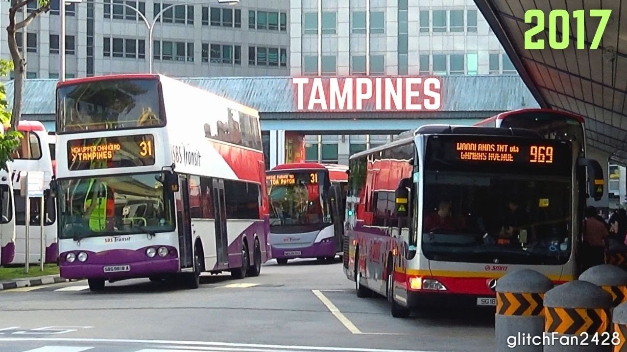 Buses in Tampines, Singapore 2017