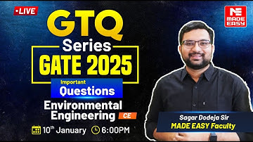 GTQ Series | GATE 2025 | Environmental Engineering | CE | MADE EASY