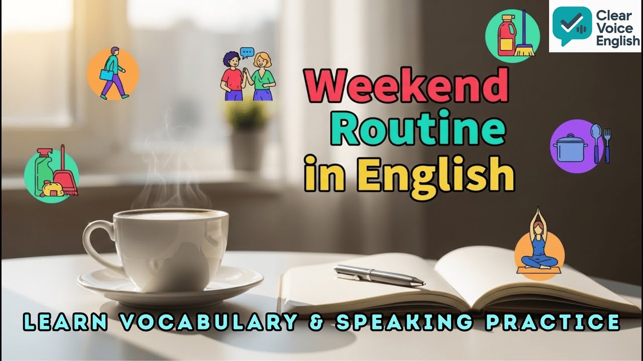 Weekend Routine in English | Learn Vocabulary & Speaking Practice | Clear Voice English