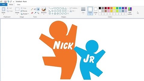 How to draw a variant Nick Jr. logo using MS Paint | How to draw on your computer