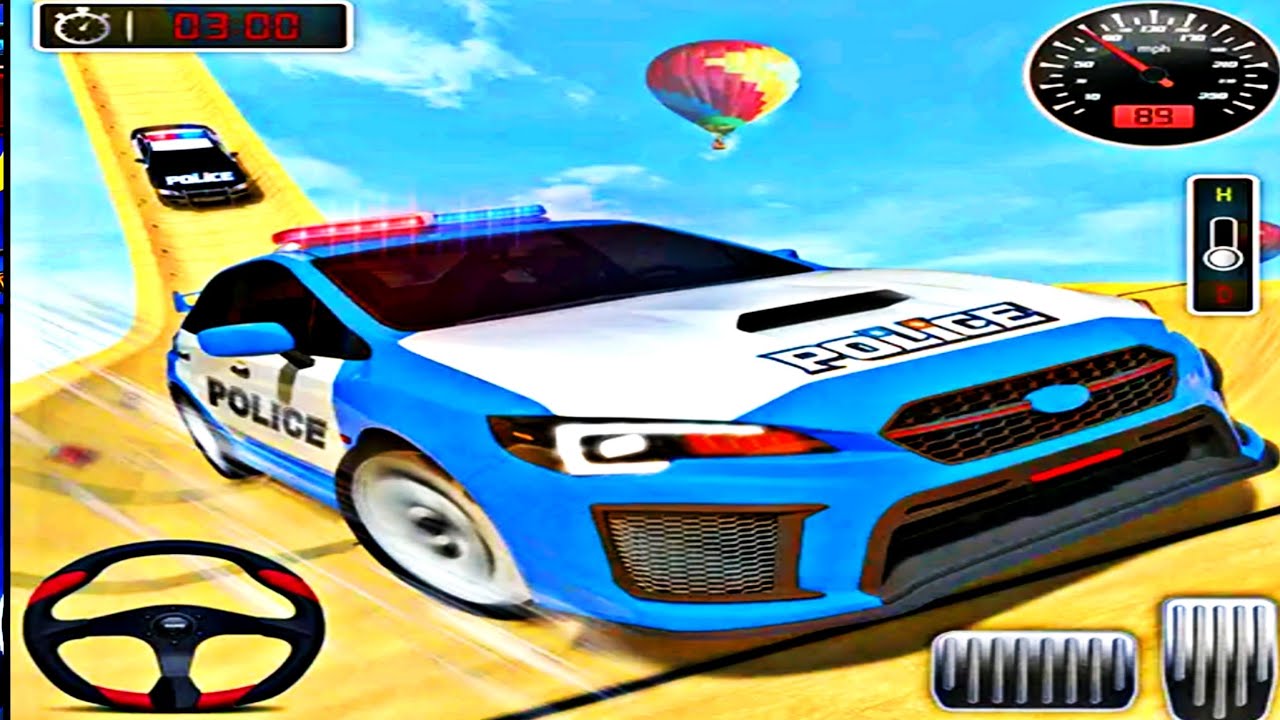 Mega Ramp Police Car Racing - Police Car Stunt: Car Games 3D - Android Gameplay