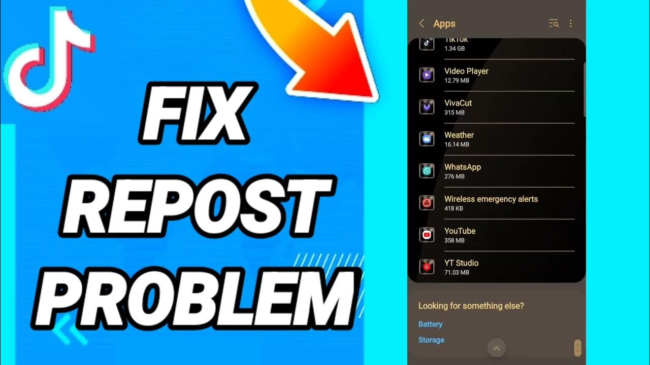 How To Fix Repost Problem On TikTok App YouTube