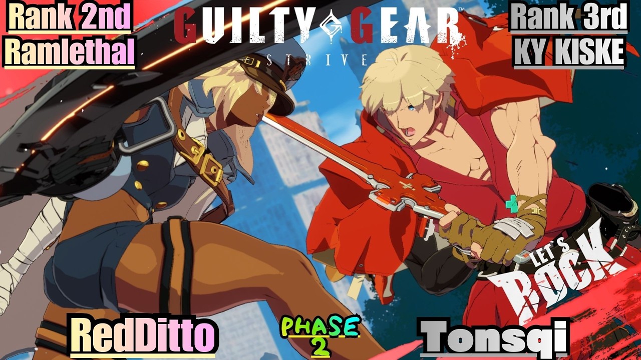 GGST➤Rank 2nd Ramlethal / ラムレザル [ RedDitto ] vs Rank 3rd KY / カイ [ Tonsqi ] Guilty Gear