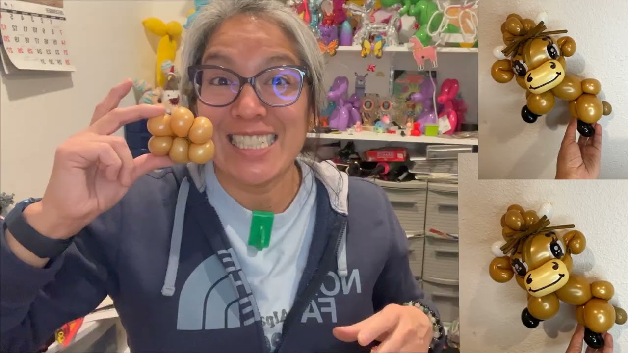 видеоурок по созданию воздушного шара в виде шотландской коровы