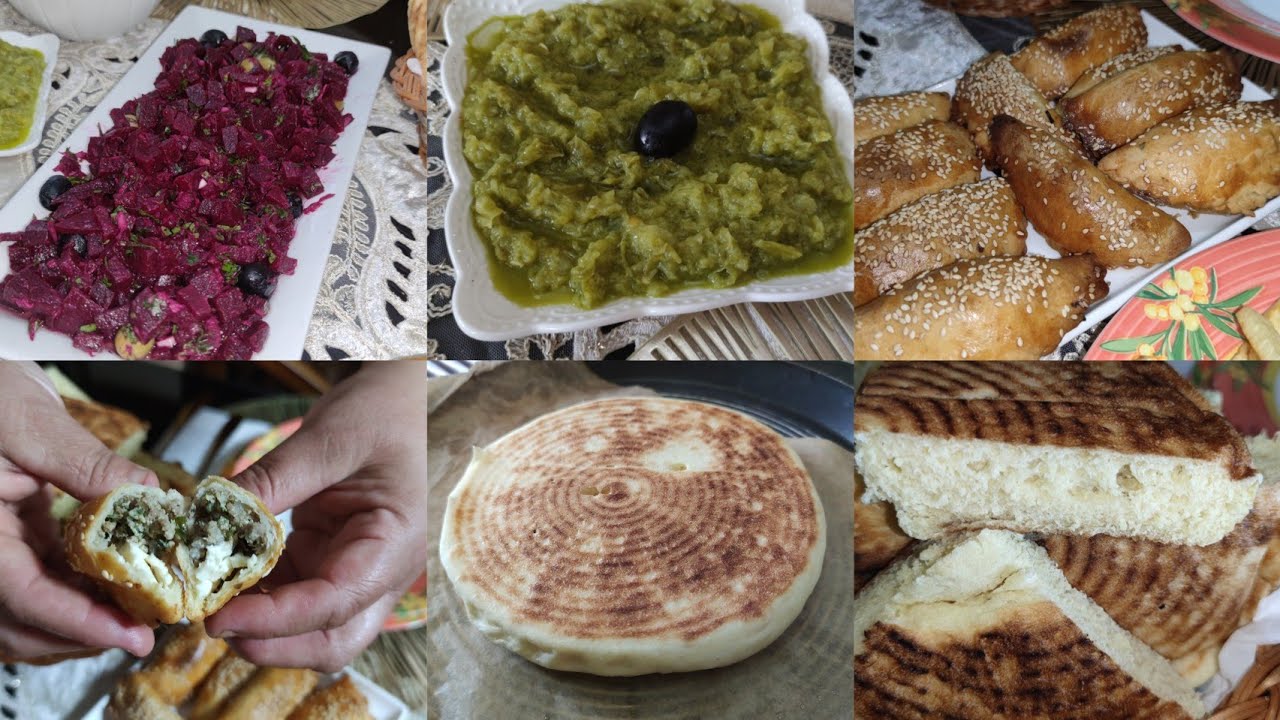 فيديو متنوع سلطات الصيف 😍😍 بوراك العجين و خبز الطاجين ساهل و ناجح 100%