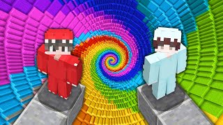 Playing The IMPOSSIBLE Minecraft Rainbow Dropper! (Custom Map)