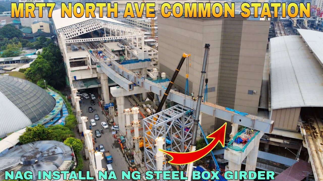 Стальная коробчатая балка, установка на станции Нака, станция Агад/MRT7 Норт-авеню Коммон, станци...
