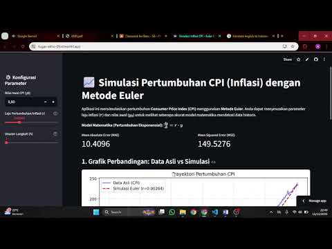 Studi Kasus Simulasi Inflasi: Pendekatan Numerik Metode Euler dan Validasi Data Historis