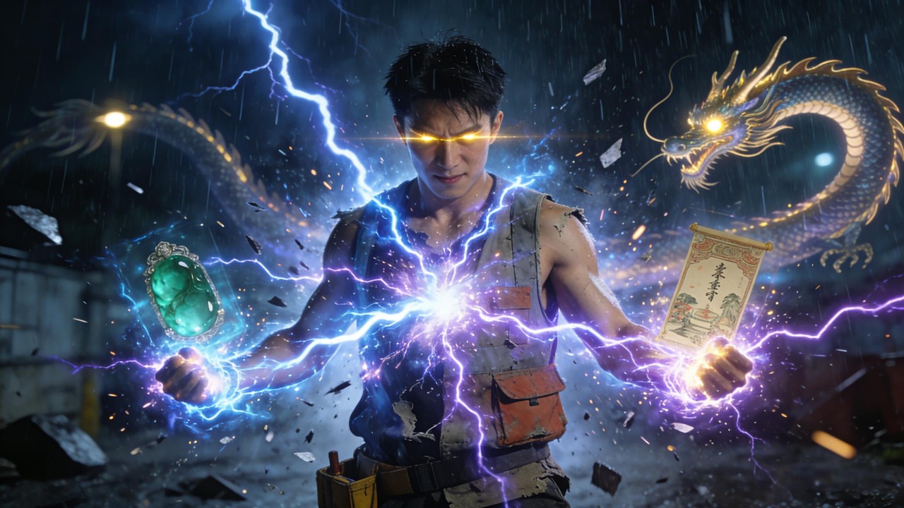 💦💦💦搬運工遭雷劈！覺醒雷霆神手，透視鑑寶無敵，逆襲成玉石帝王！