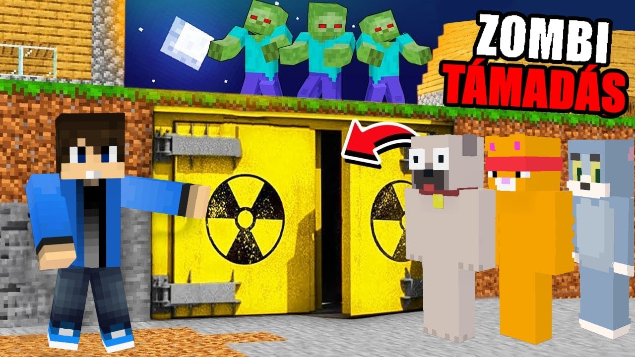VÉDETT HÁZ vs ZOMBI TÁMADÁS A MINECRAFTBAN