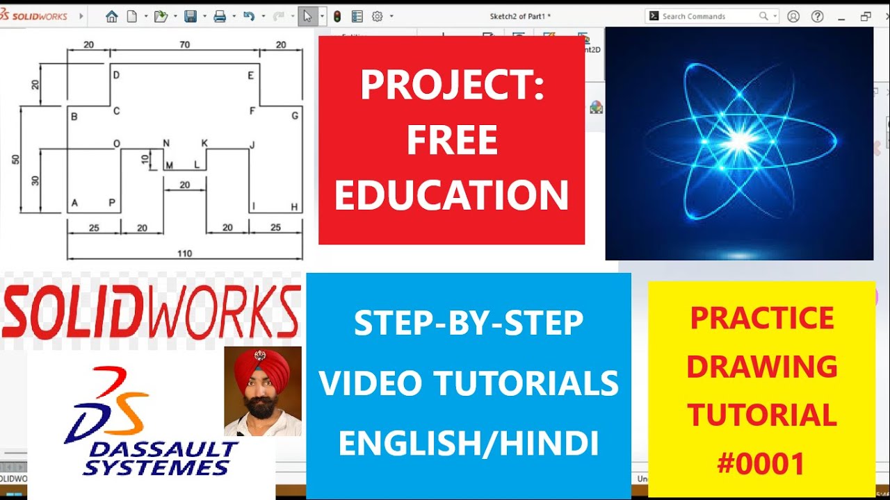 Solidworks Tutorial Video Series Solidworks Drawing Series: Tutorial #001 | Learn CAD Step-by-Step in ...