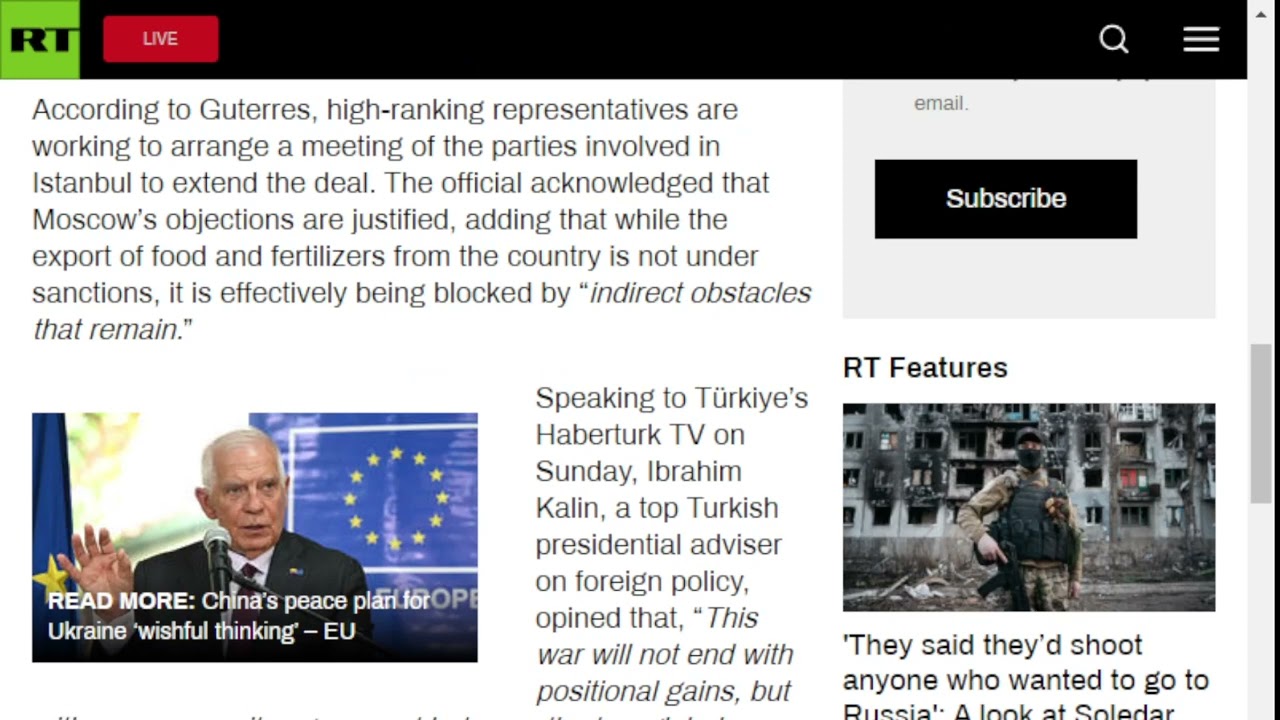 Ukraine peace talks now impossible – UN chief