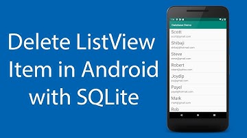 Delete ListView Item in Android Studio with SQLite Database