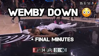 WEMBY INJURY SHOCKS THE ARENA 😳 Spurs vs Trail Blazers FINAL MINUTES Thriller