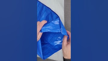 New Sew  (No Staple) Tarp Bag (Video 200!) | #shorts