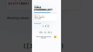 A Tuple Can Still Hold a Changing List #shorts