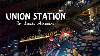 Christmas Night at St. Louis Union Station , Missouri 🇺🇸 - [4K]