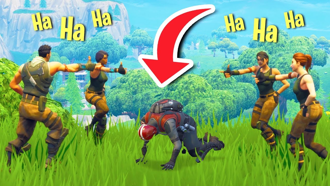 AMBUSHING PEOPLE AS DEFAULT SKINS! | Fortnite Battle ...