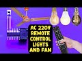Ac 220v remote control fan and lights | wireless remote control switch for lights and fan
