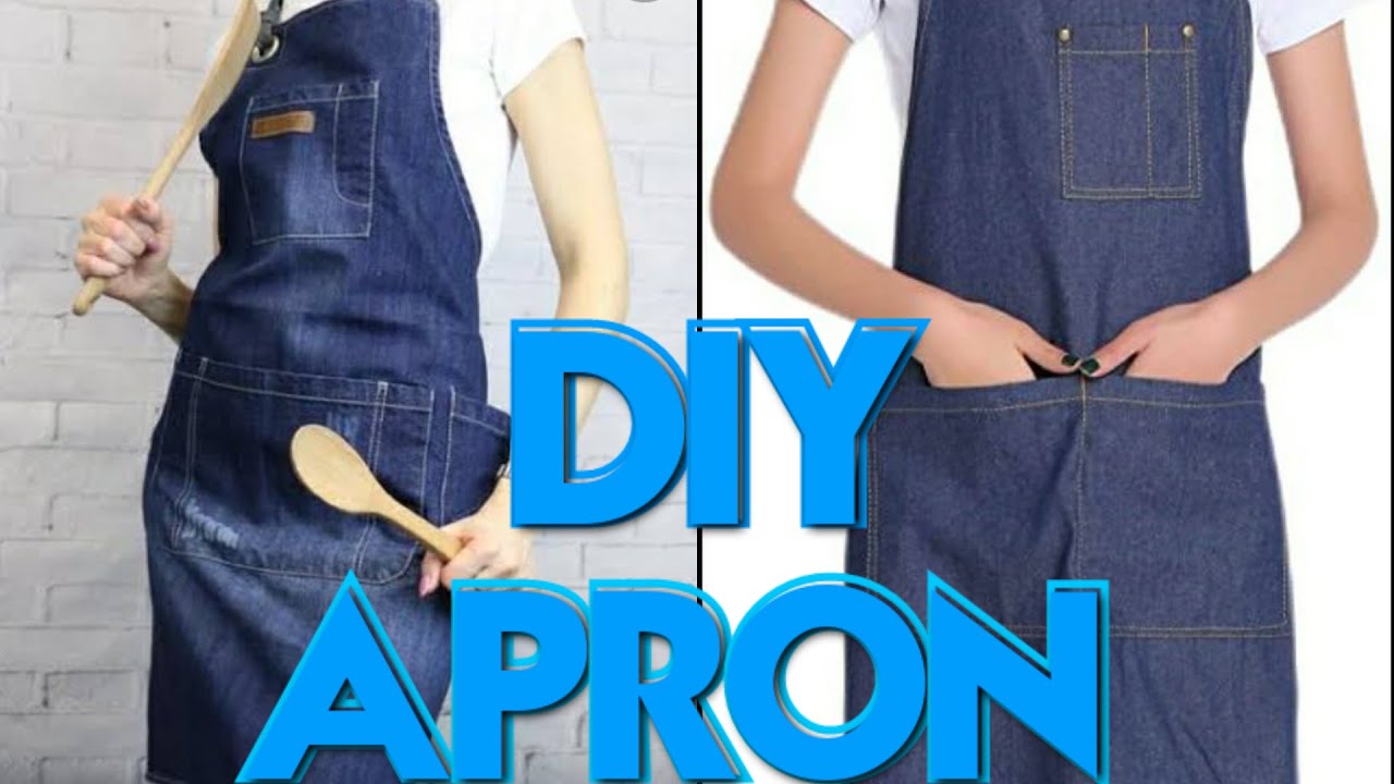 DIY Apron| How to make a denim apron|How to make Apron from old jeans पुरानी जीन्स से एप्रन बनाये#br